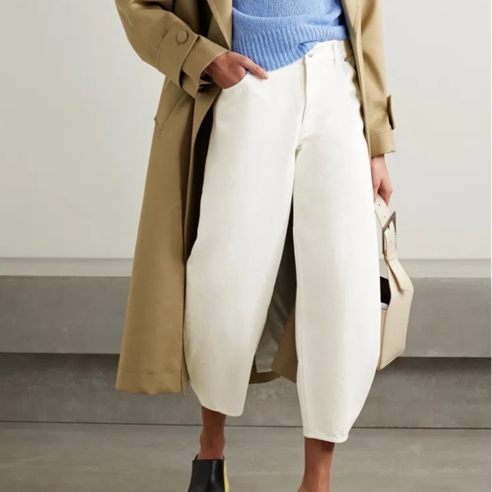 Tibi | white Brancusi barrel/horseshoee jean